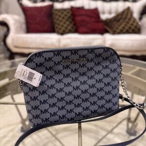 Michael Kors Gray Monogram Crossbody Bag